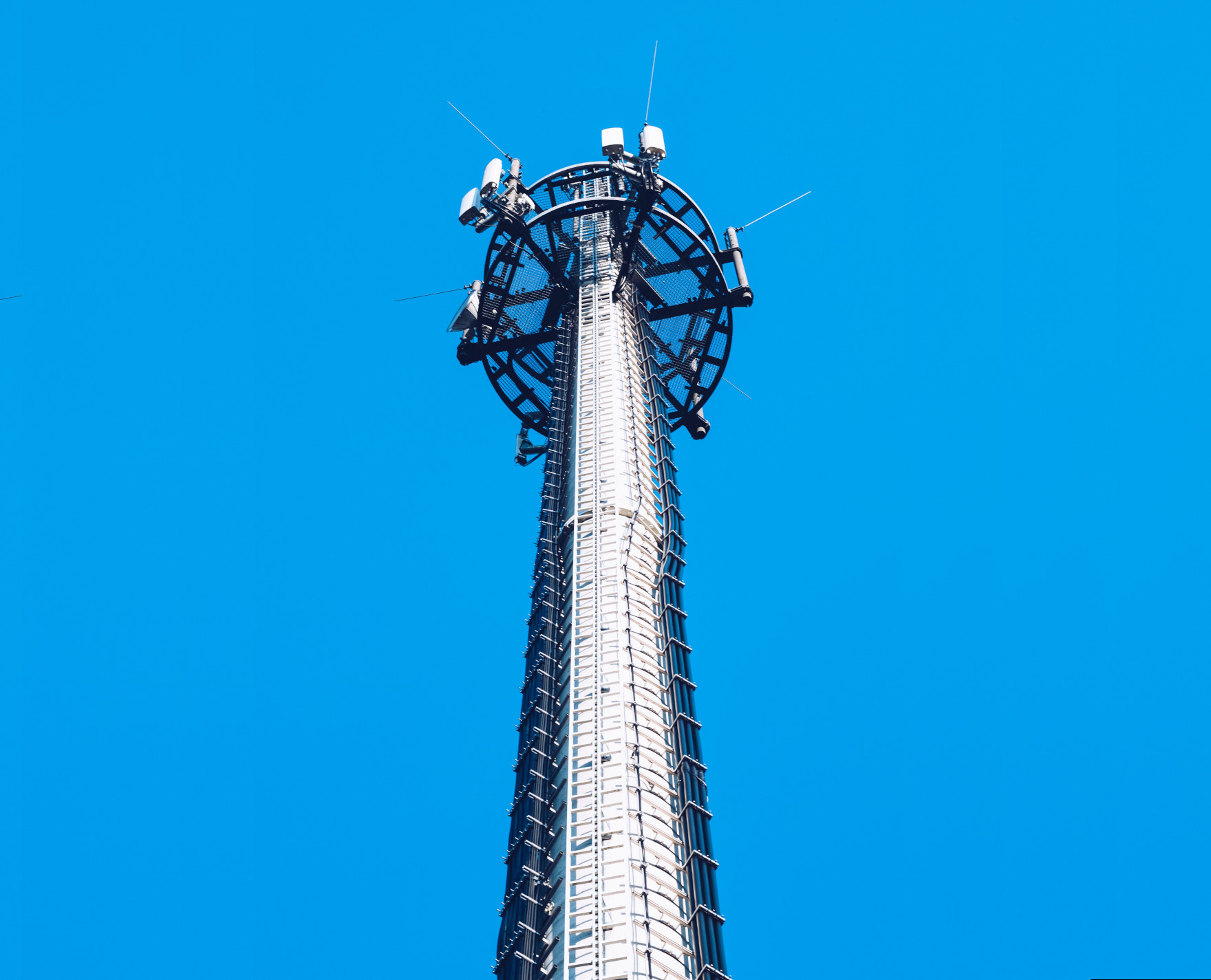looking up a tower from its base